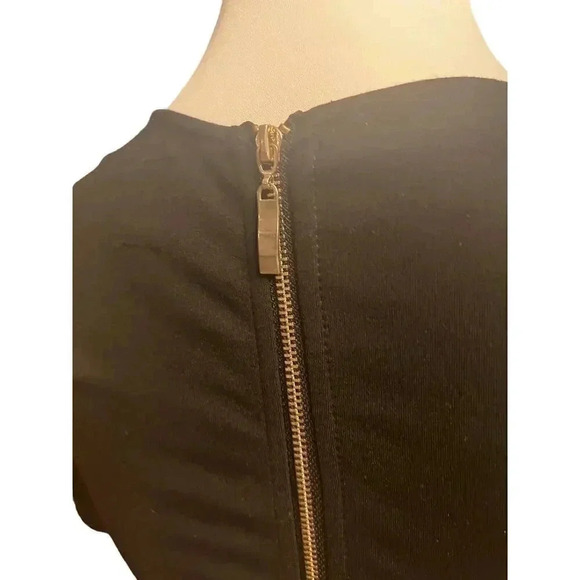 NUDE apparel black dress bodycon with corseted front medium - Picture 6 of 9